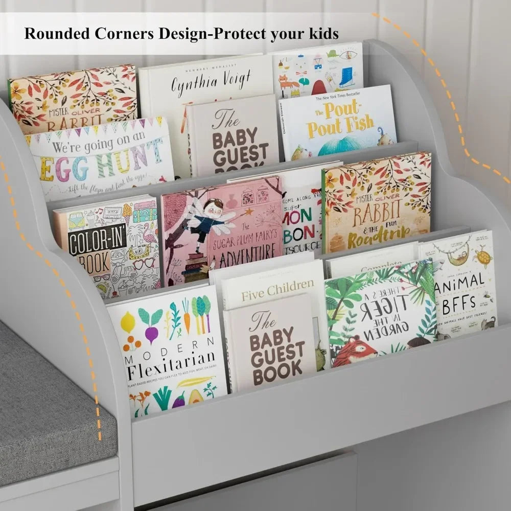 Kids Reading Nook with Bench