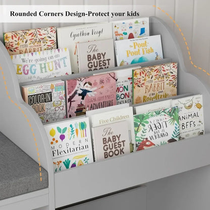 Kids Reading Nook with Bench