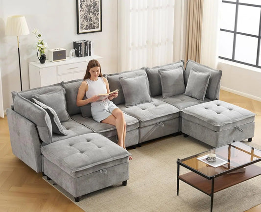 U-Shaped Oversized Sectional Couch