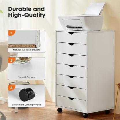 7-Drawer Storage Cabinet on Wheels