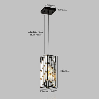 Hanging Ceiling Lamp with Crystal Prism Design