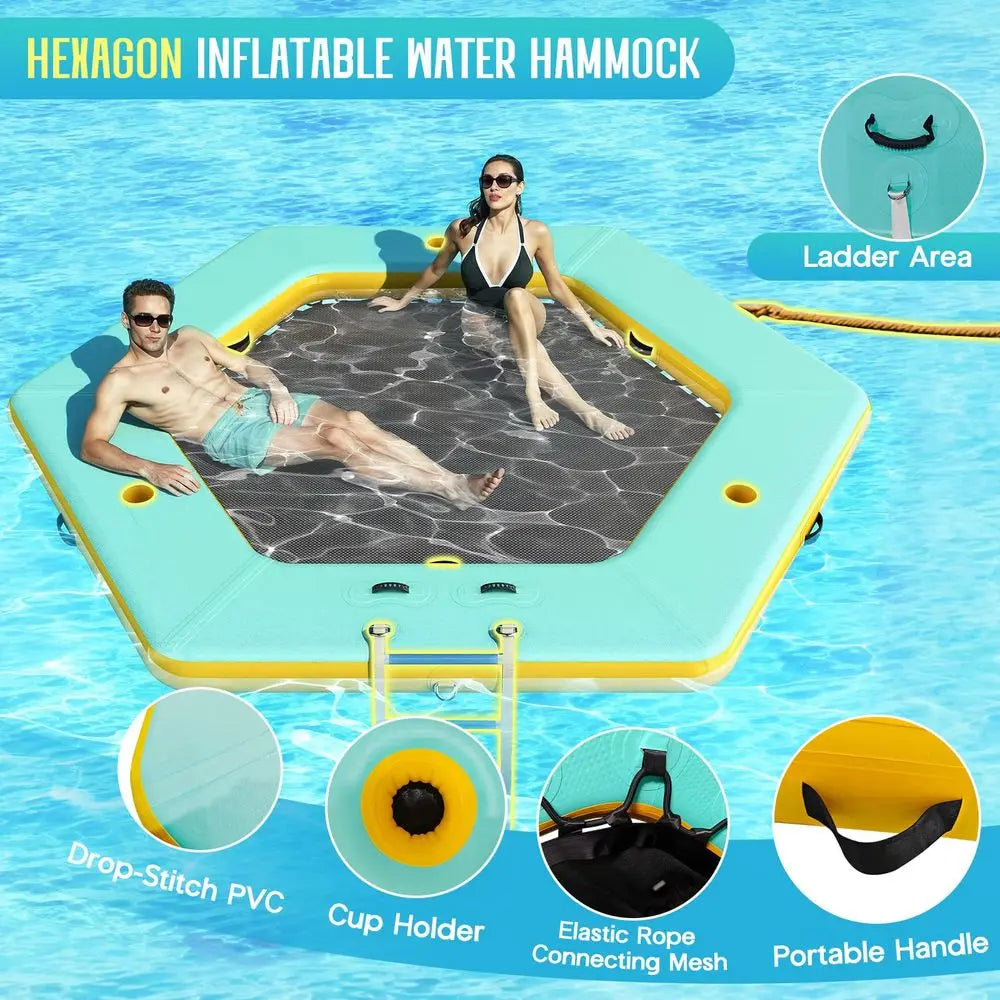 10FT Hexagon Inflatable Water Hammock