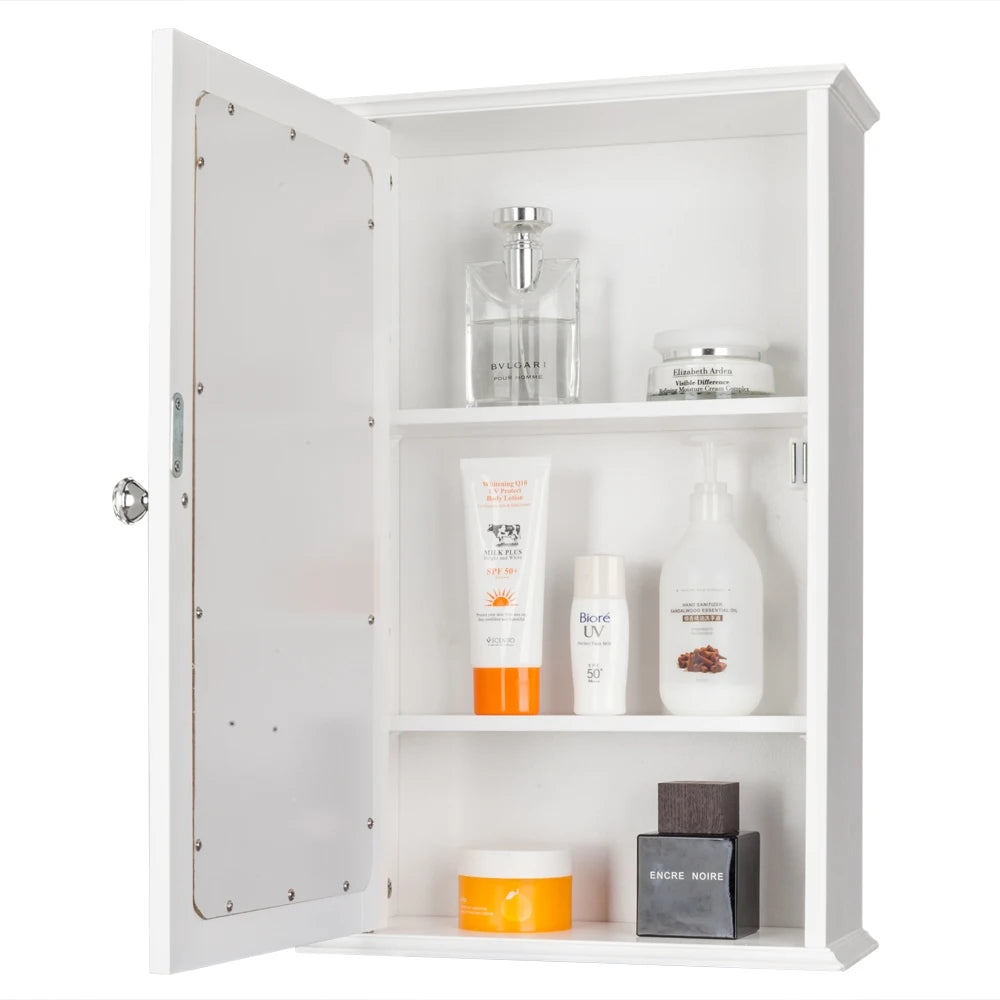 Single Door Mirrored Cabinet Shelf