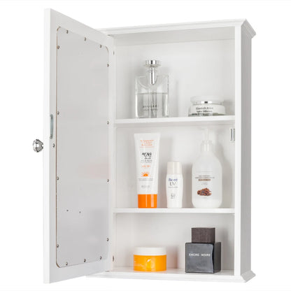 Single Door Mirrored Cabinet Shelf
