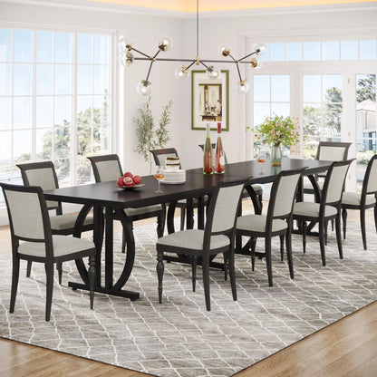 Large Dinner Table with Metal Frame