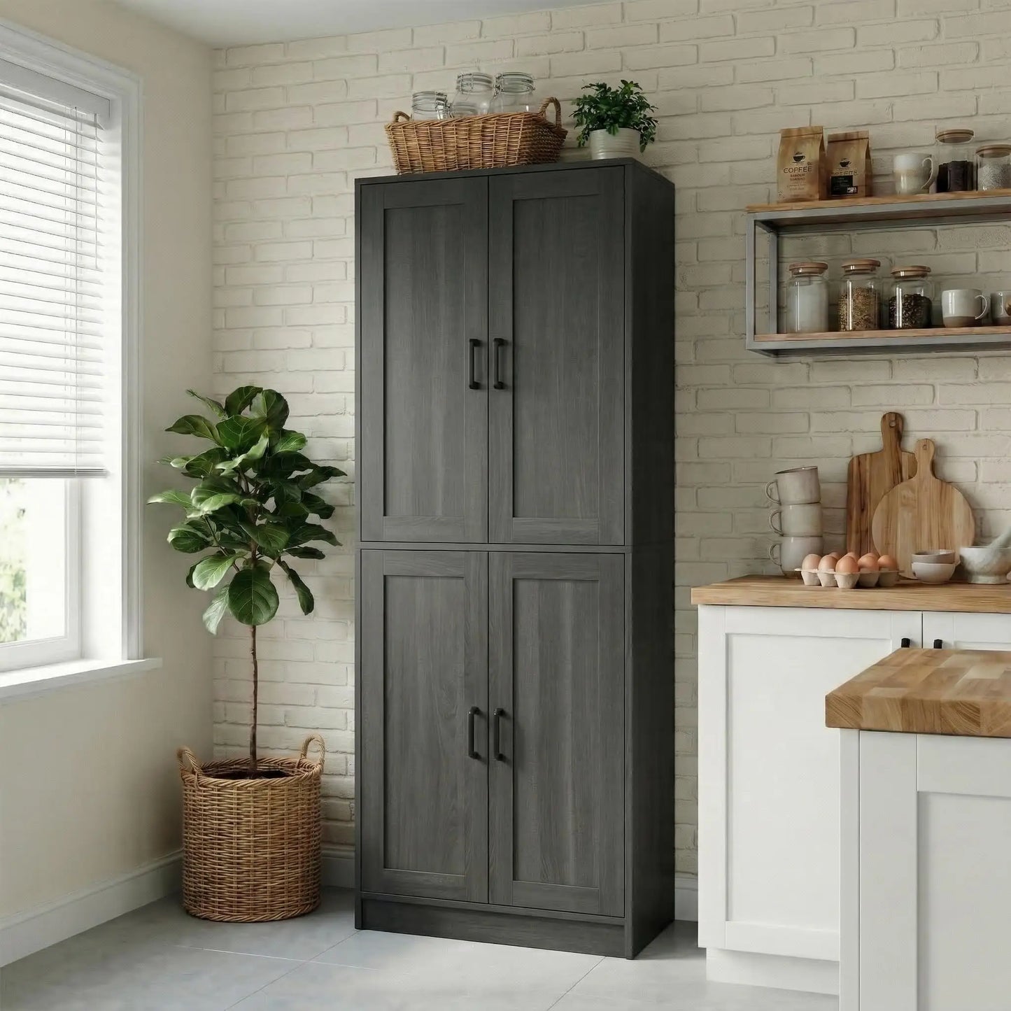 Freestanding Kitchen Pantry Cabinet