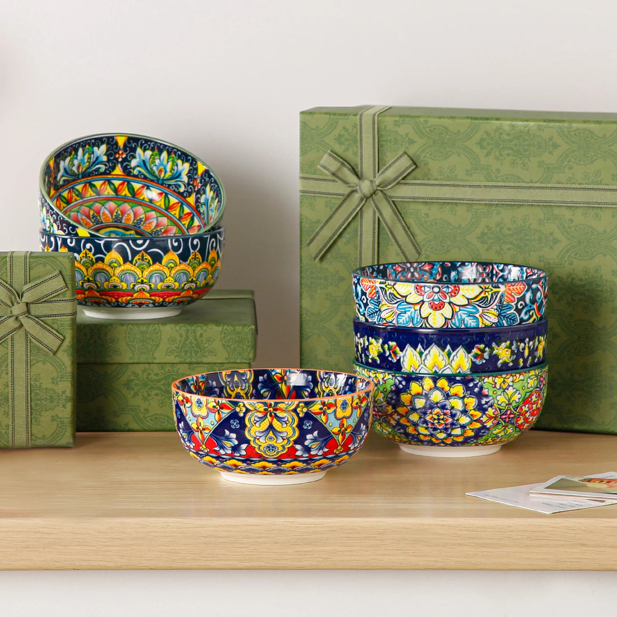Ceramic Soup Bowls Bohemian Style