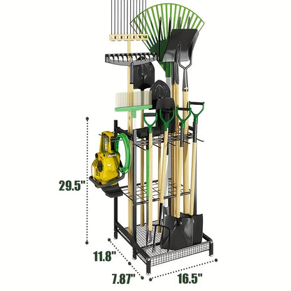 Heavy-Duty Steel Garden Tool Rack