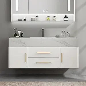 Floating Bathroom Vanity with Vessel Sink