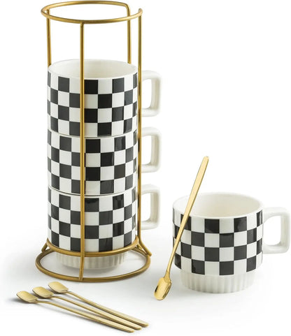 Stackable Coffee Mug Set of 4