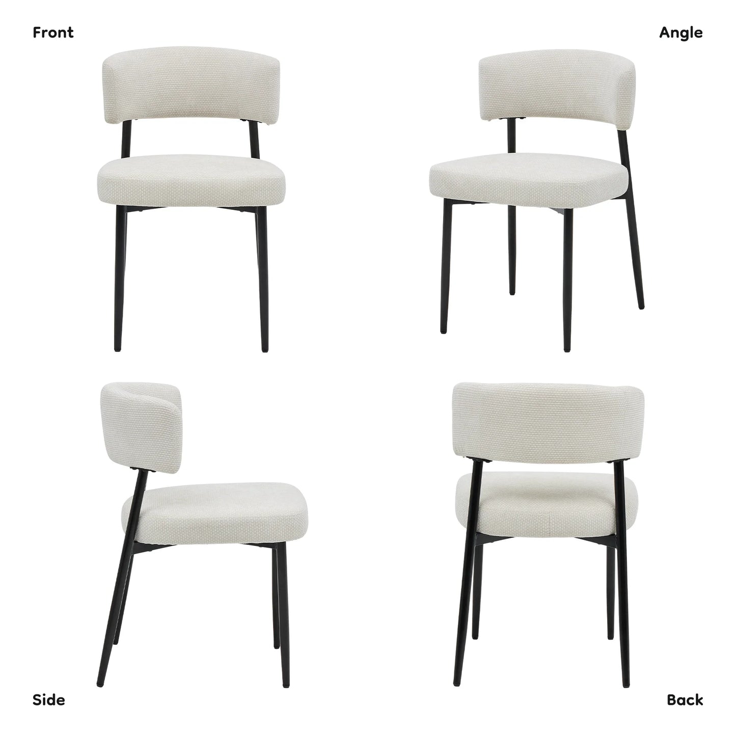 Round Dining Chairs Set of 4
