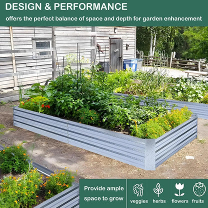 Galvanized Raised Garden Bed Kit