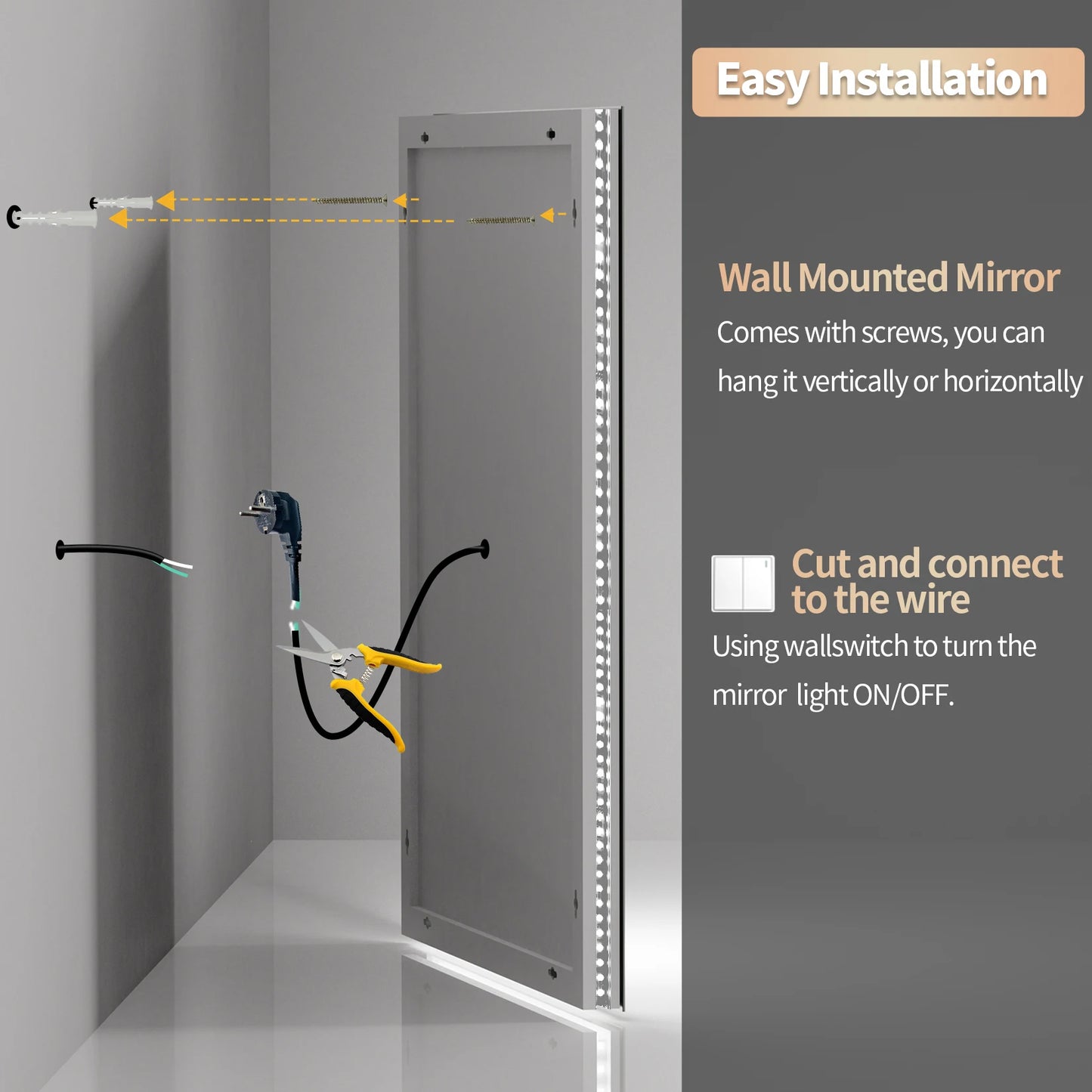 Large Rectangle Bathroom Mirror