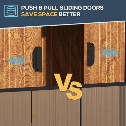 Storage Shed with Sliding Door