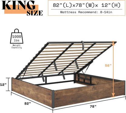 Lift-Up Bed with Storage