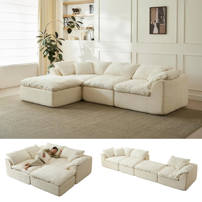 109" Modern Cloud L-Shaped Sectional