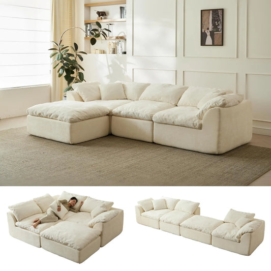109" Modern Cloud L-Shaped Sectional