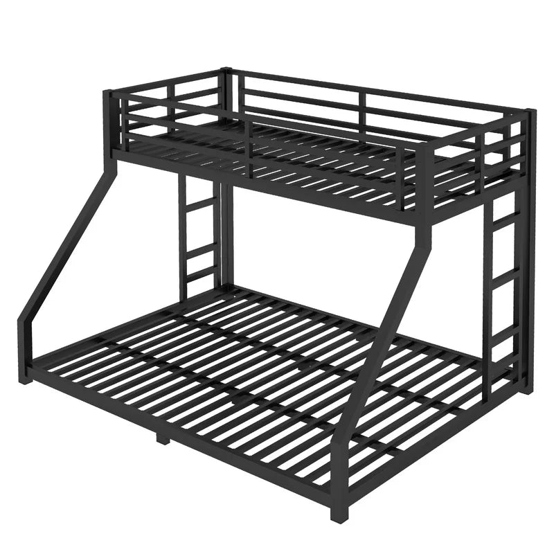 Black Metal Twin XL to Queen Bunk Bed