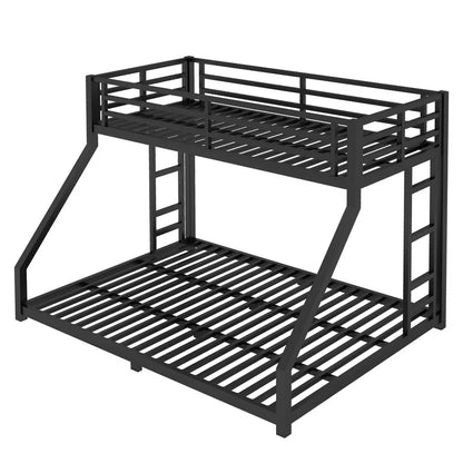 Black Metal Twin XL to Queen Bunk Bed