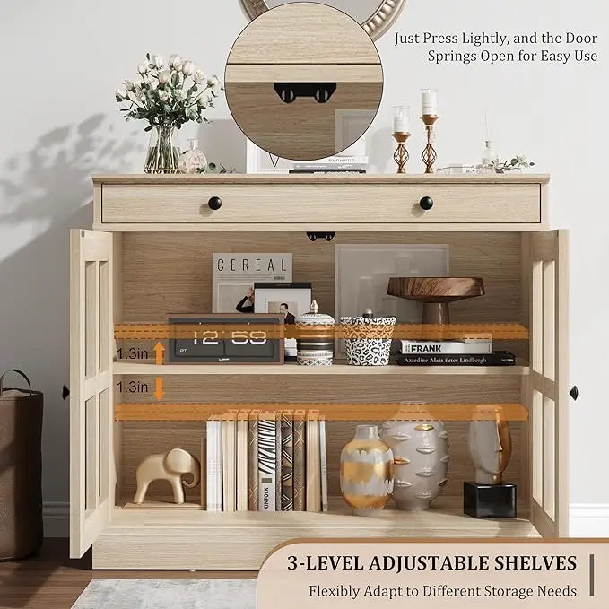 Oak Sideboard Buffet Cabinet