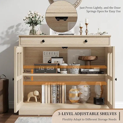 Oak Sideboard Buffet Cabinet