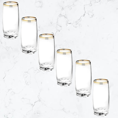 Gold Rim Glass Set of 6