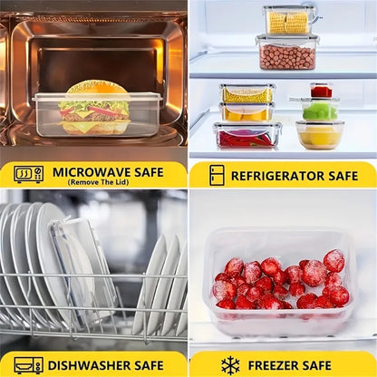 24 Airtight Containers & Lids with Labels