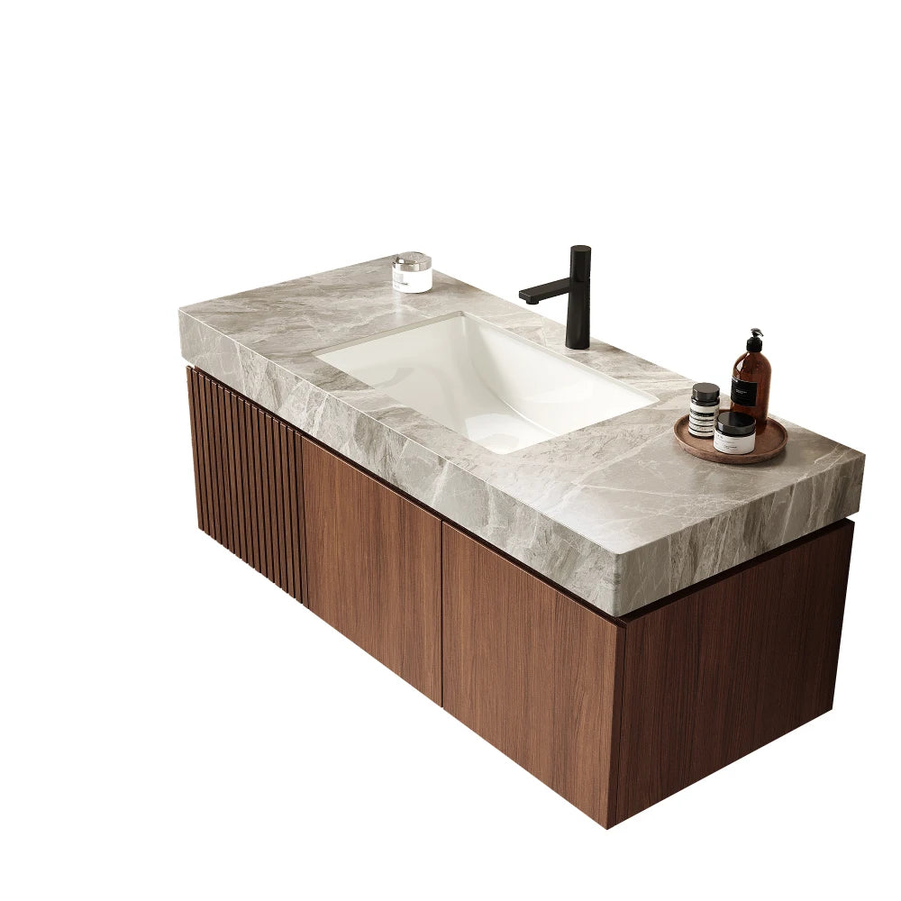 48" Bathroom Vanity with Sink, Wall-Mounted