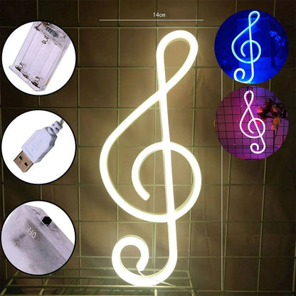 Neon Lamp Wall Mounted Music Bar Nightlight