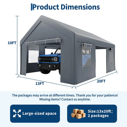 13x20 Heavy Duty Carport Canopy