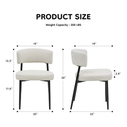 Round Dining Chairs Set of 4
