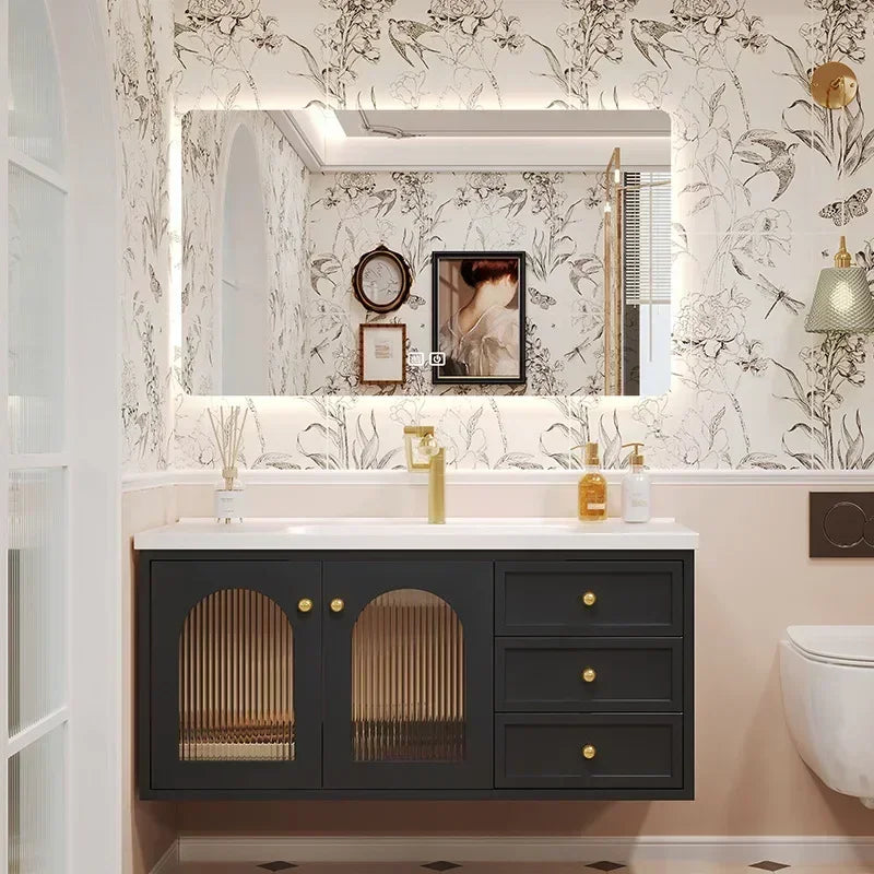 European Retro Washbasin Bathroom Vanity