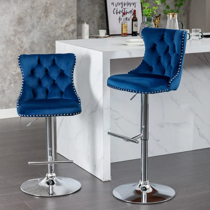 Swivel Velvet Bar Stools