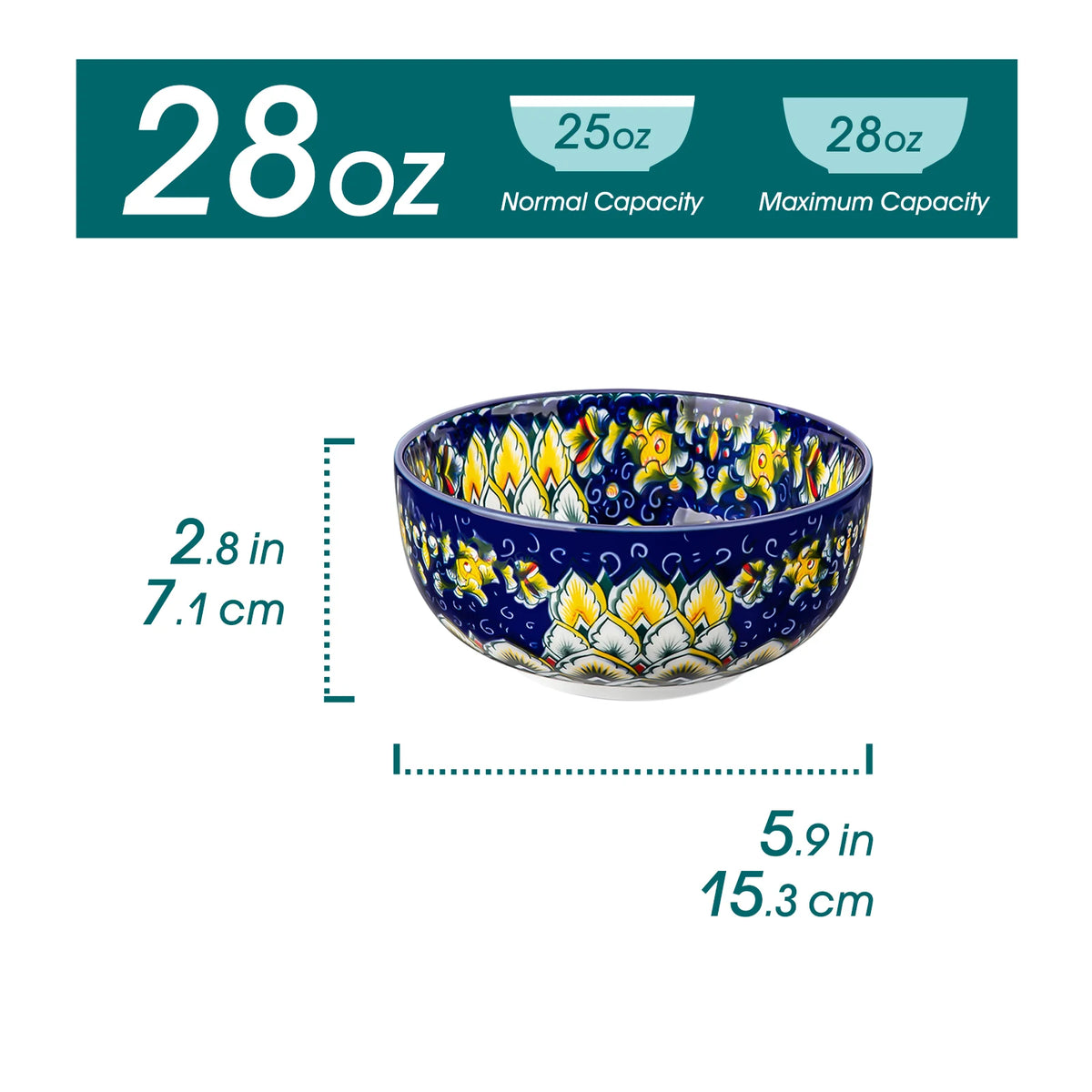 Ceramic Soup Bowls Bohemian Style