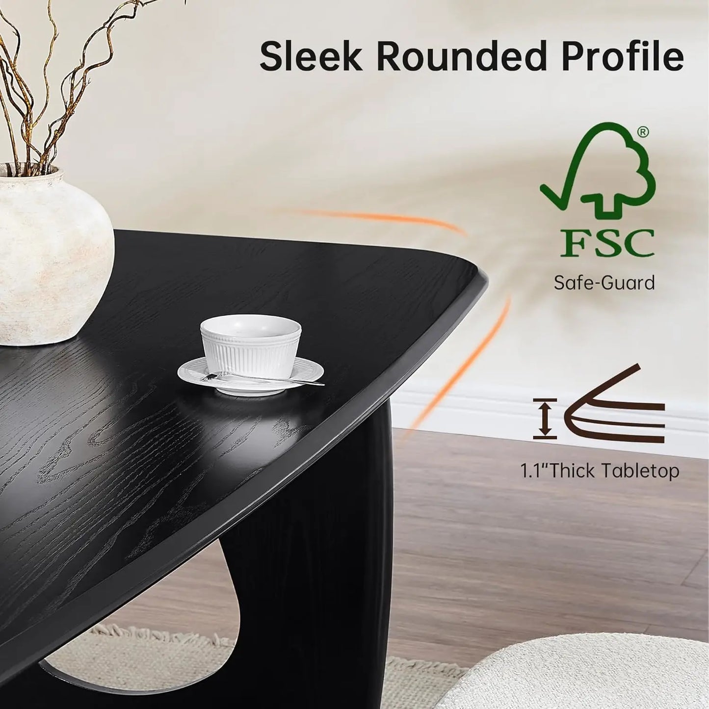 Modern Rectangular Dining Table with Pedestal Base