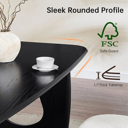 Modern Rectangular Dining Table with Pedestal Base