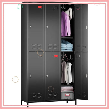 6-Door Metal Storage Locker