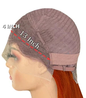 30 Inches Ginger Orange Deep Wave Wig
