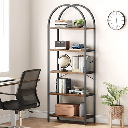 5-Tier Arched Bookshelf