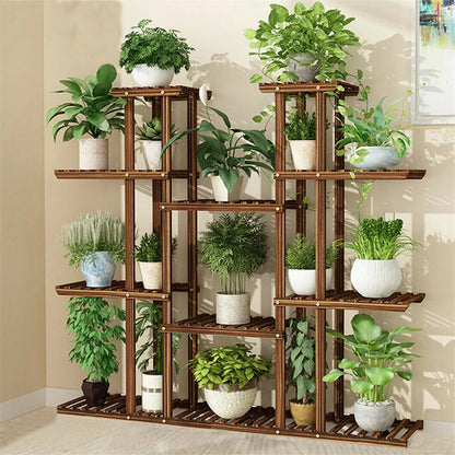 11 Tier Wood Plant Stand