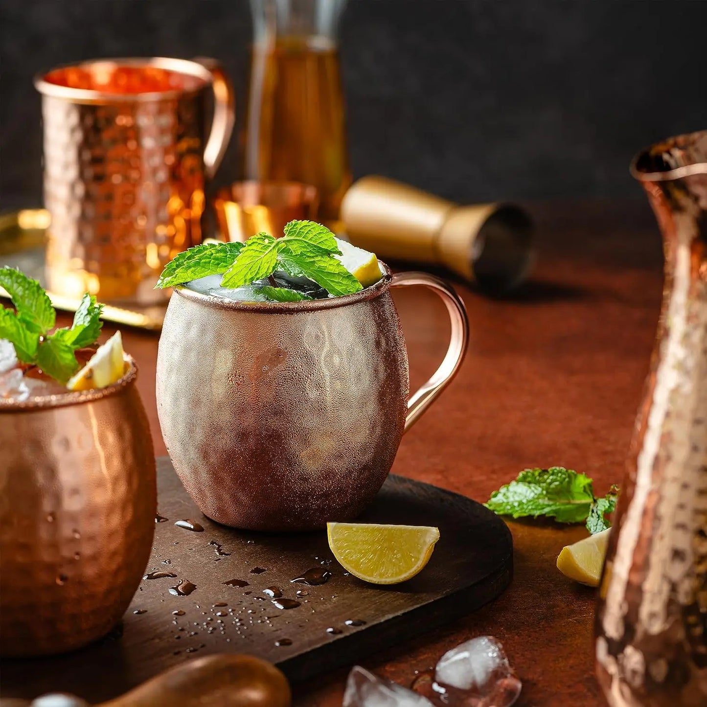 Set of 4 Copper Moscow Mule Mugs