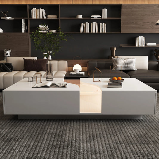 Coffee Table With 2 Drawers & Lights