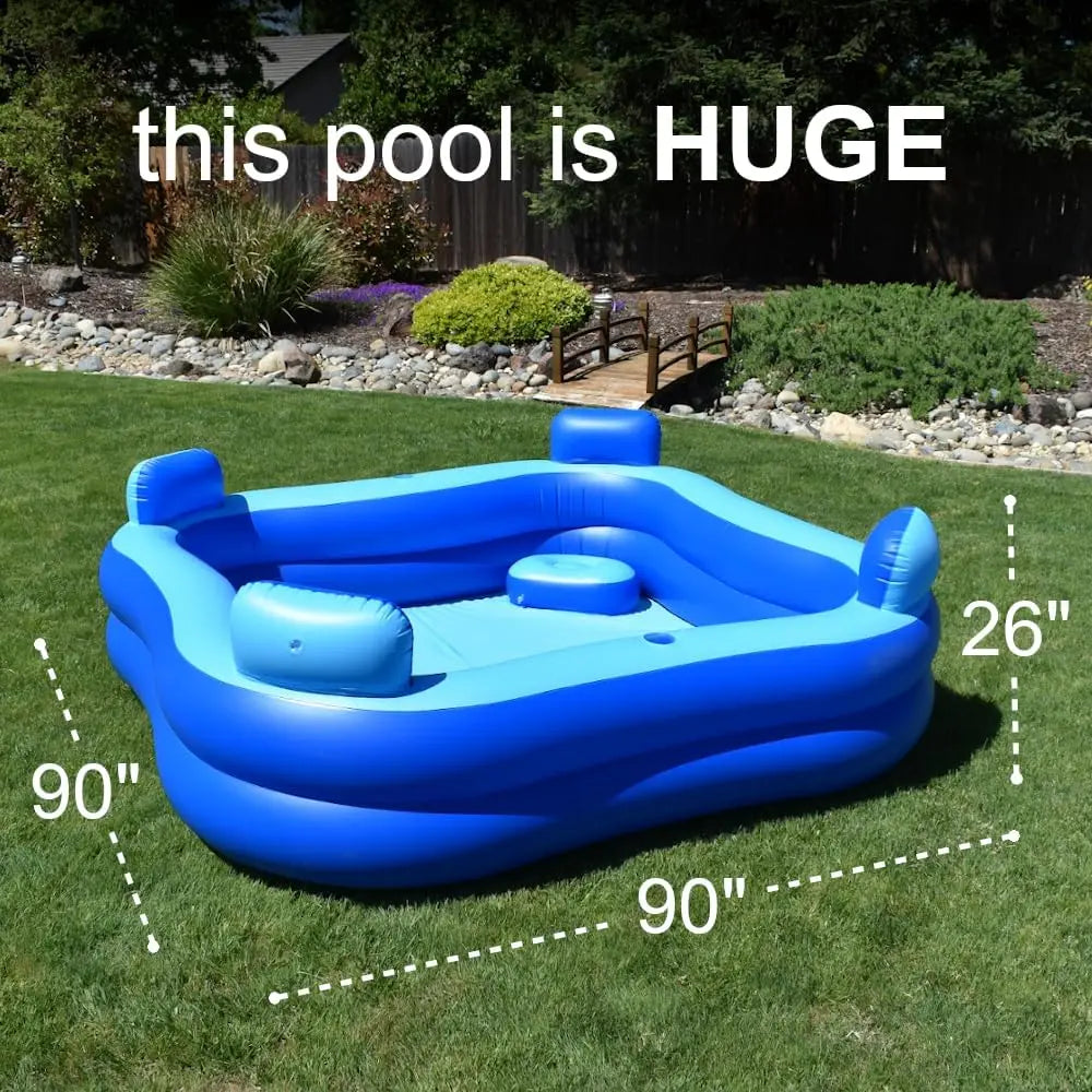 Inflatable Pool w/Seats & Headrests