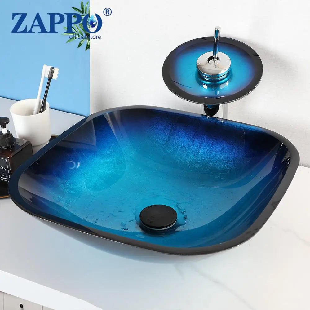 Bathroom Vessel Sink with Waterfall