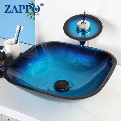 Bathroom Vessel Sink with Waterfall