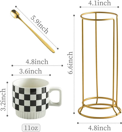 Stackable Coffee Mug Set of 4