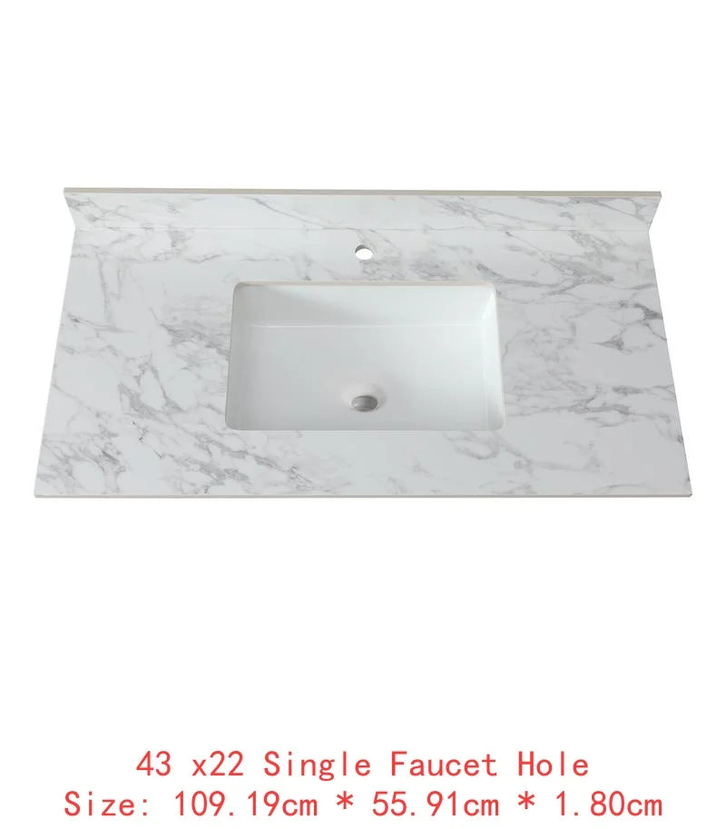 Sintered Stone Undermount Ceramic Sink and Vanity
