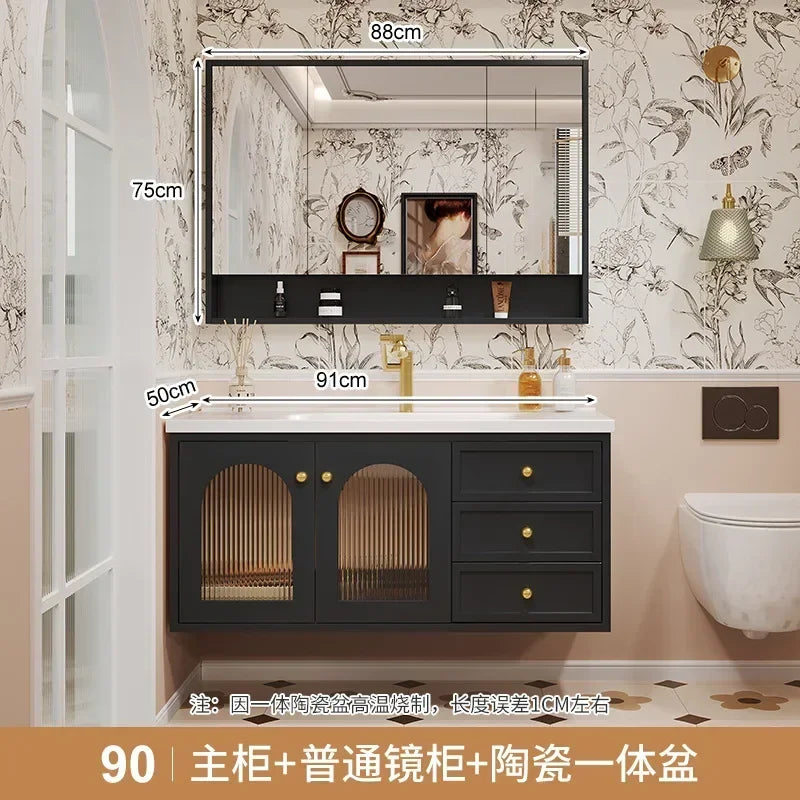 European Retro Washbasin Bathroom Vanity