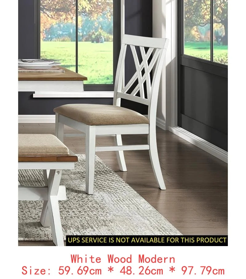 7pc Dining Set with Leaf & Side Chairs