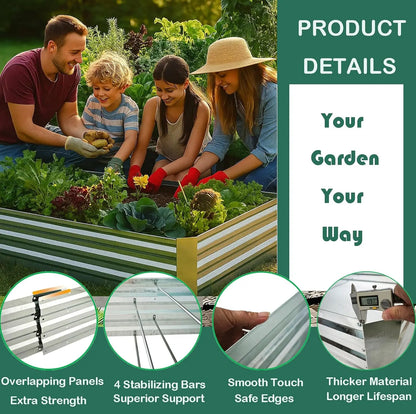 Galvanized Raised Garden Bed Kit